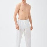 REM LINEN PANTS WHITE